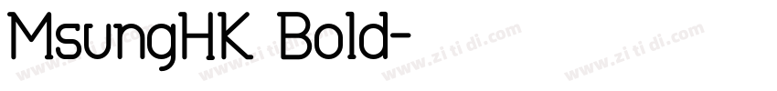 MsungHK Bold字体转换